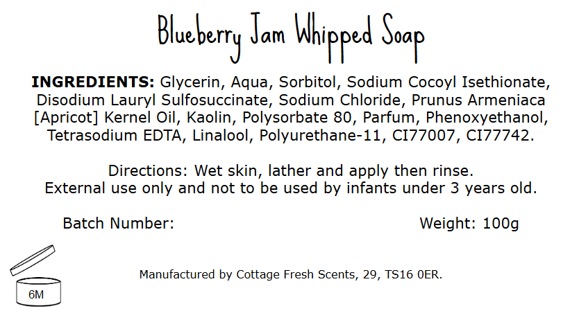 Blueberry Jam Whipped Soap - Whipped Soap - Cottage Fresh Scents