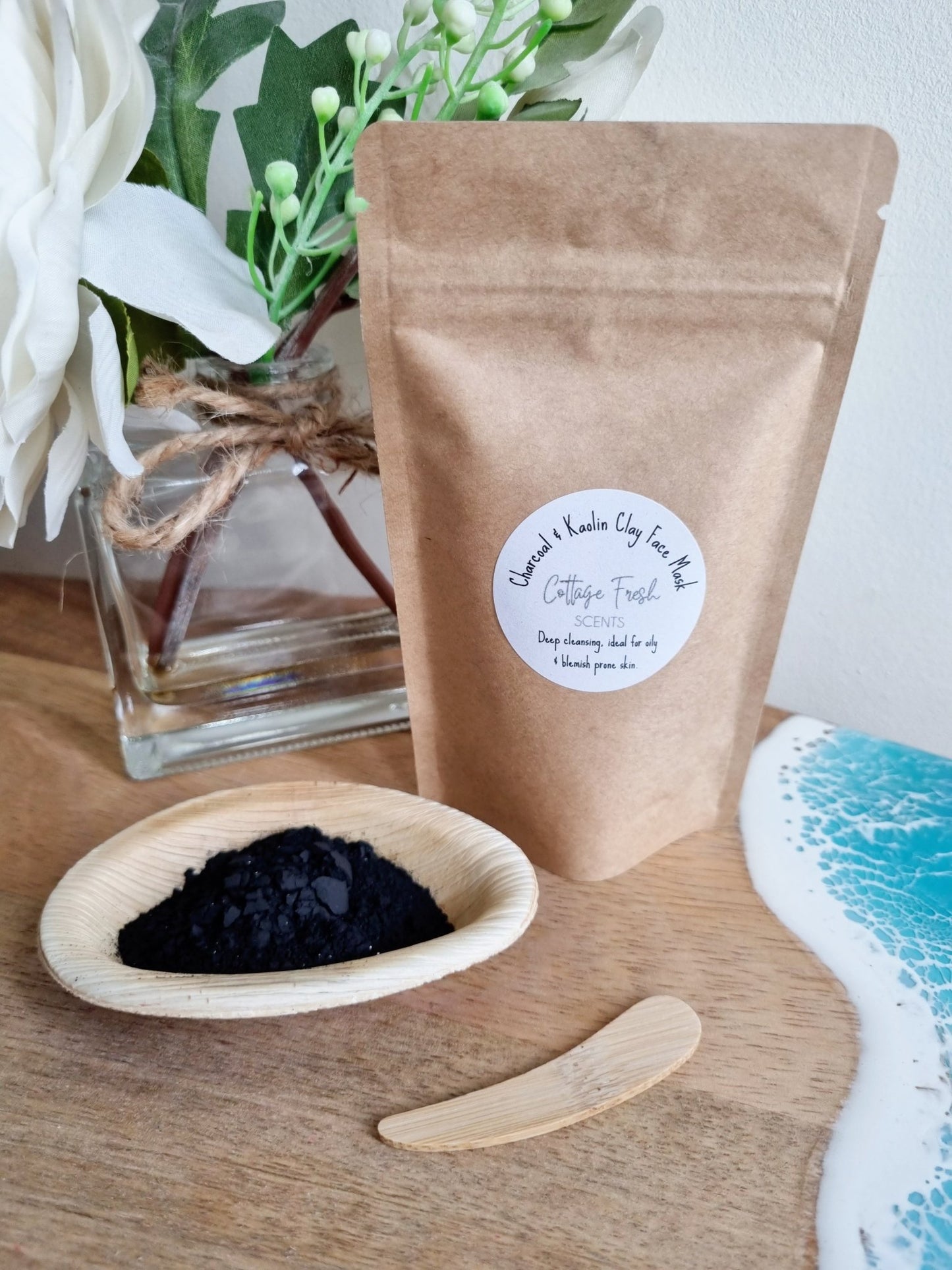 Charcoal & Kaolin Clay Luxurious Dry Face Mask - Face Mask - Cottage Fresh Scents