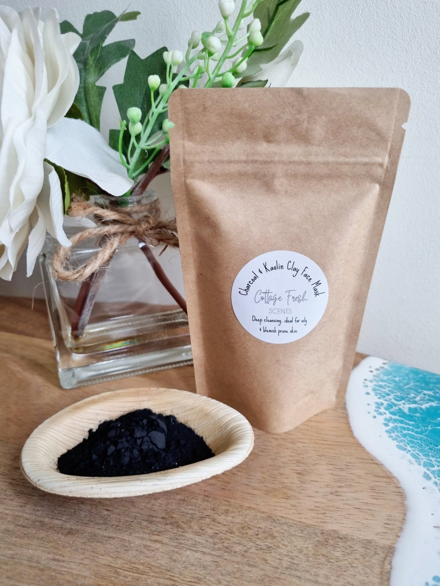 Charcoal & Kaolin Clay Luxurious Dry Face Mask - Face Mask - Cottage Fresh Scents