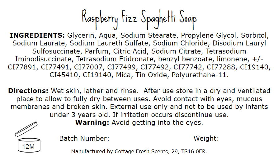 Dinosaur Themed Spaghetti Soap - Spaghetti Soap - Cottage Fresh Scents