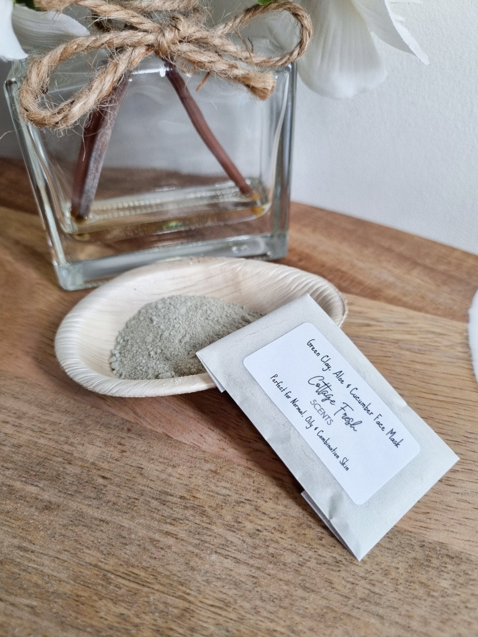 Green Clay, Aloe Vera & Cucumber Luxurious Dry Clay Face Mask - Dry Clay Face Mask - Cottage Fresh Scents