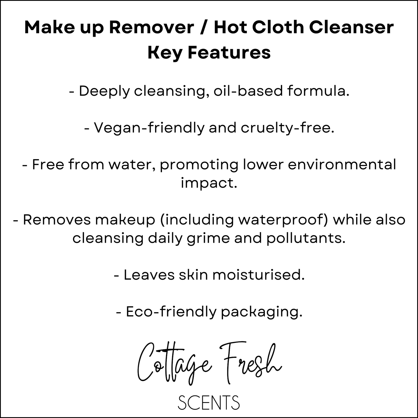 Lavender & Patchouli Make Up Remover / Hot Cloth Cleanser - Make Up Remover / Cleanser - Cottage Fresh Scents