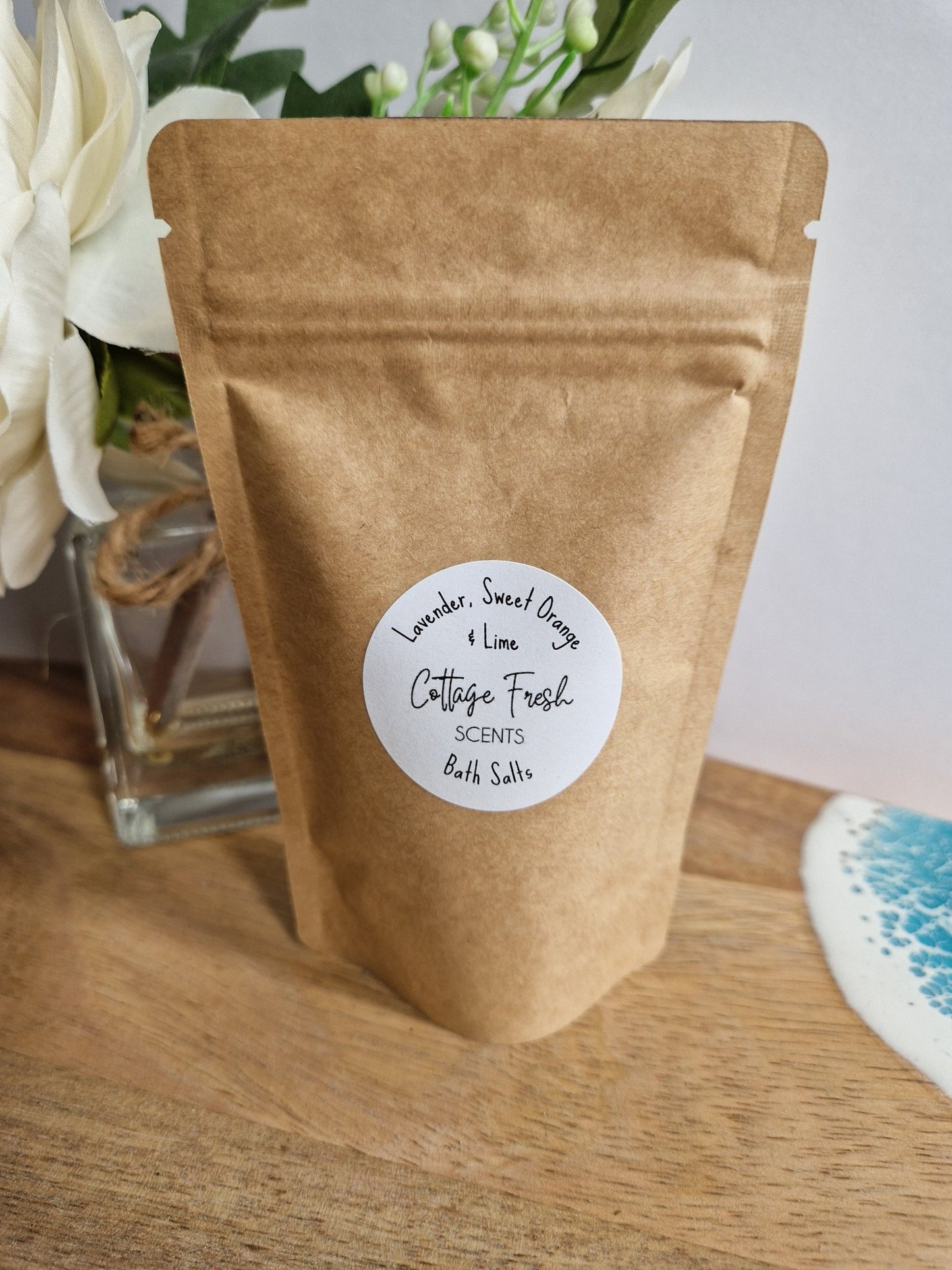 Lavender, Sweet Orange & Lime Bath Salts - Vegan Self - Care Gift - Bath Salts - Cottage Fresh Scents