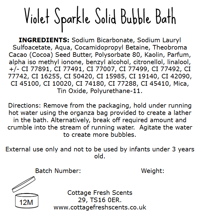 Mermaid Themed Solid Bubble Bath - Solid Bubble Bath Bar - Cottage Fresh Scents