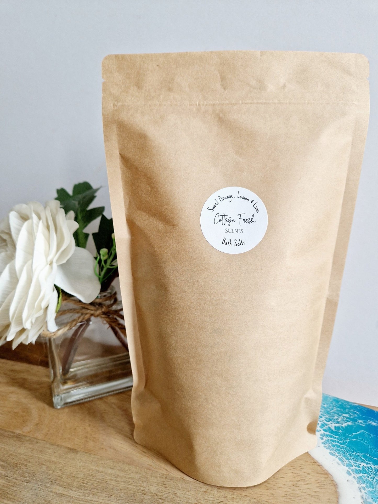 Sweet Orange, Lemon & Lime Bath Salts - Vegan Self Care Gift - Bath Salts - Cottage Fresh Scents