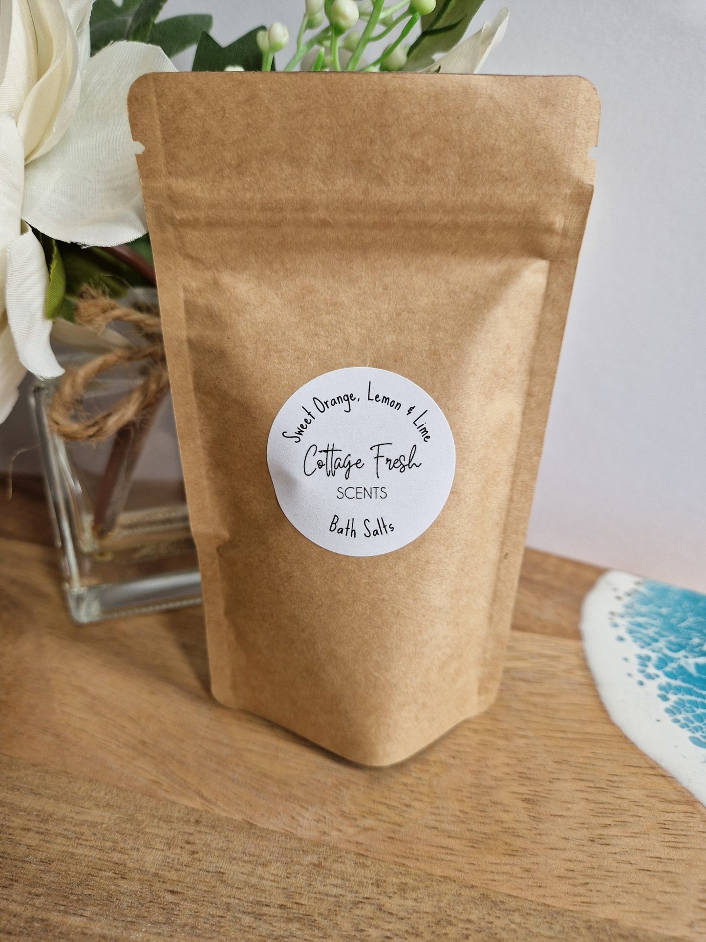 Sweet Orange, Lemon & Lime Bath Salts - Vegan Self Care Gift - Bath Salts - Cottage Fresh Scents