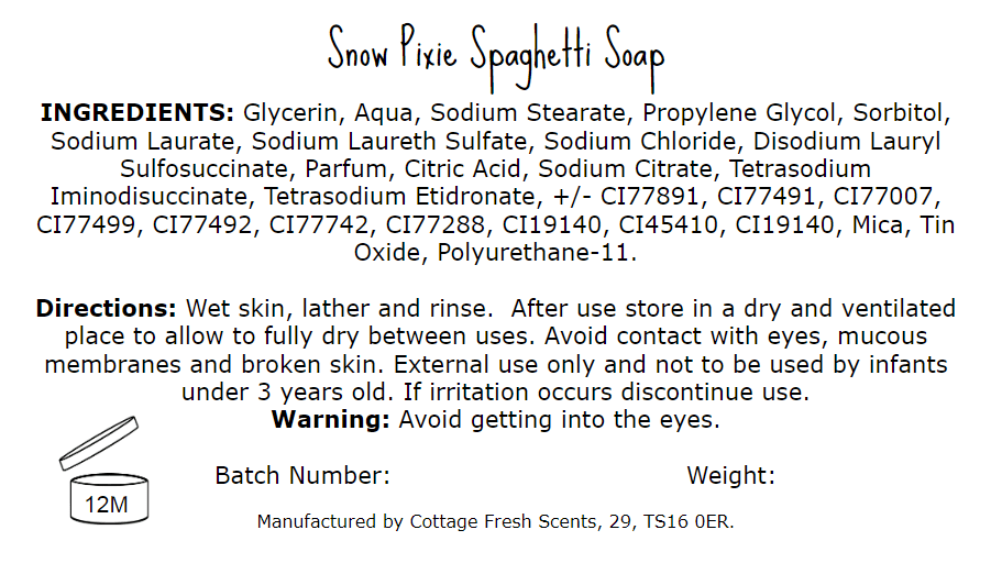 Unicorn Themed Spaghetti Soap - Spaghetti Soap - Cottage Fresh Scents