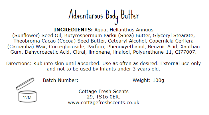 Adventurous Luxury Whipped Body Butter Mousse - Body Butter - Cottage Fresh Scents