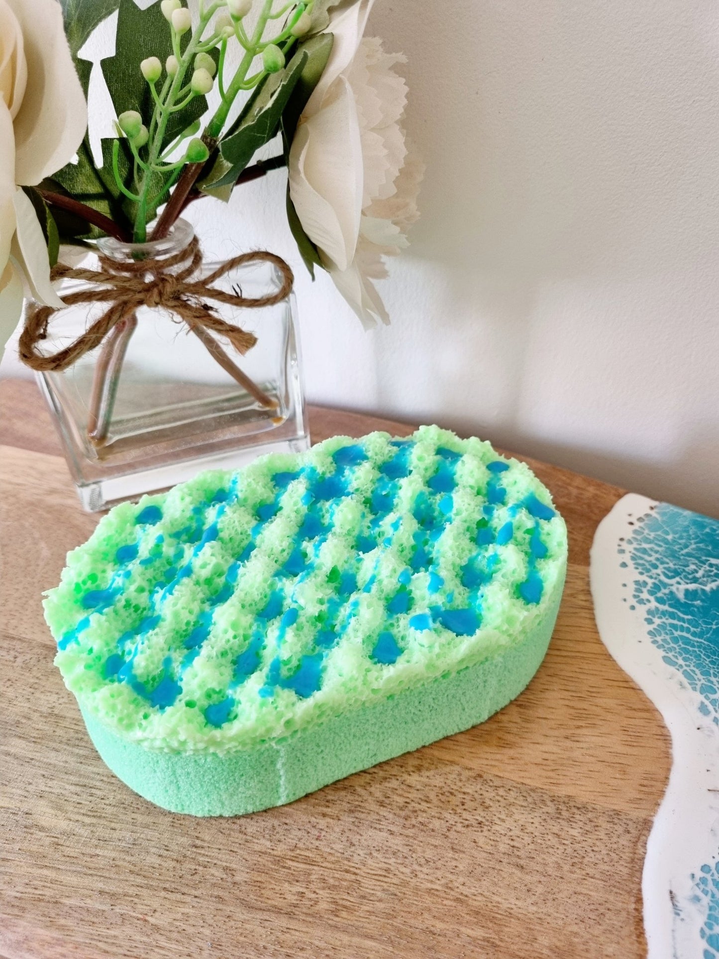 Adventurous Soap Infused Exfoliating Massage Sponge - Soap Sponge - Cottage Fresh Scents