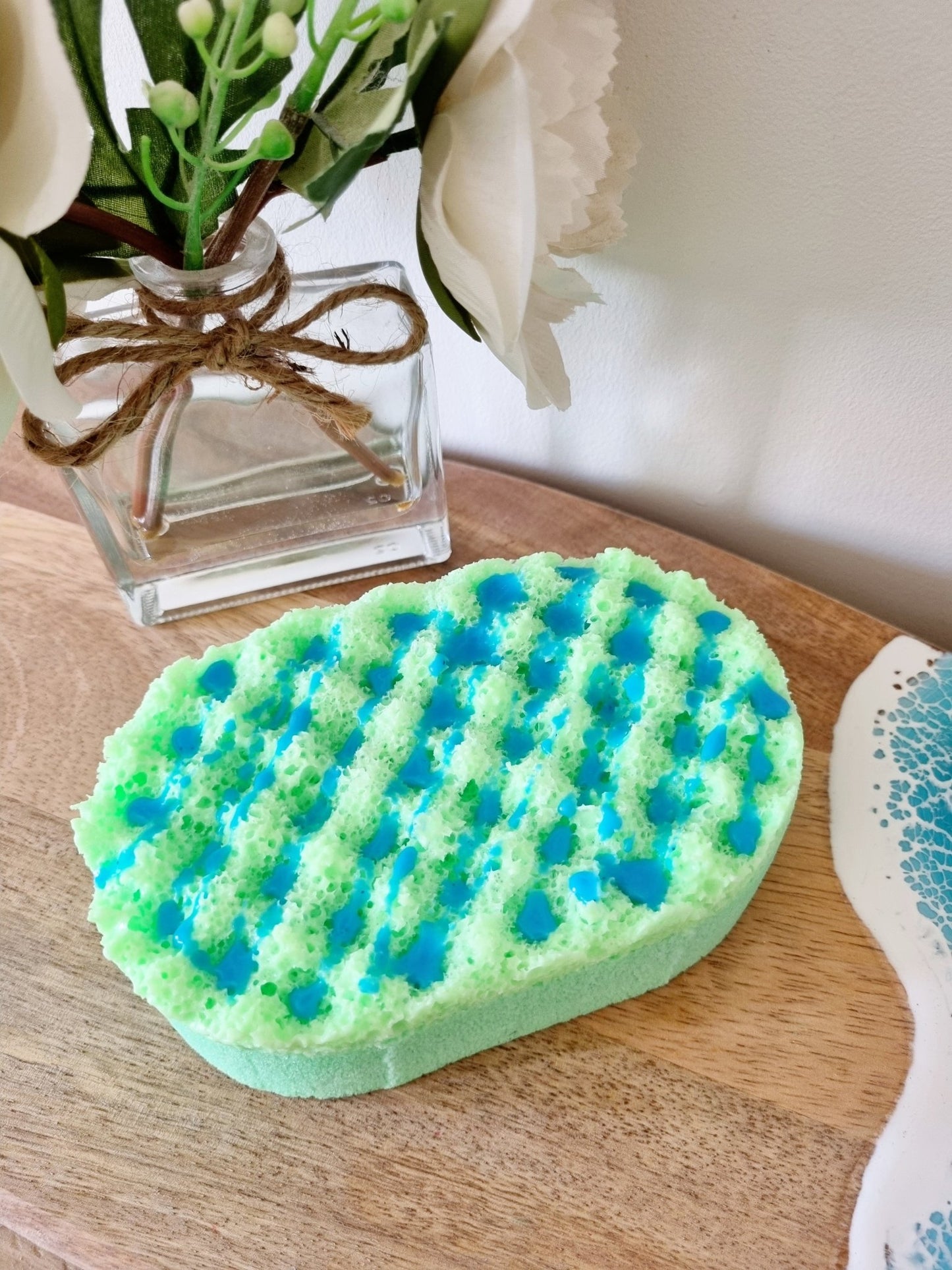 Adventurous Soap Infused Exfoliating Massage Sponge - Soap Sponge - Cottage Fresh Scents