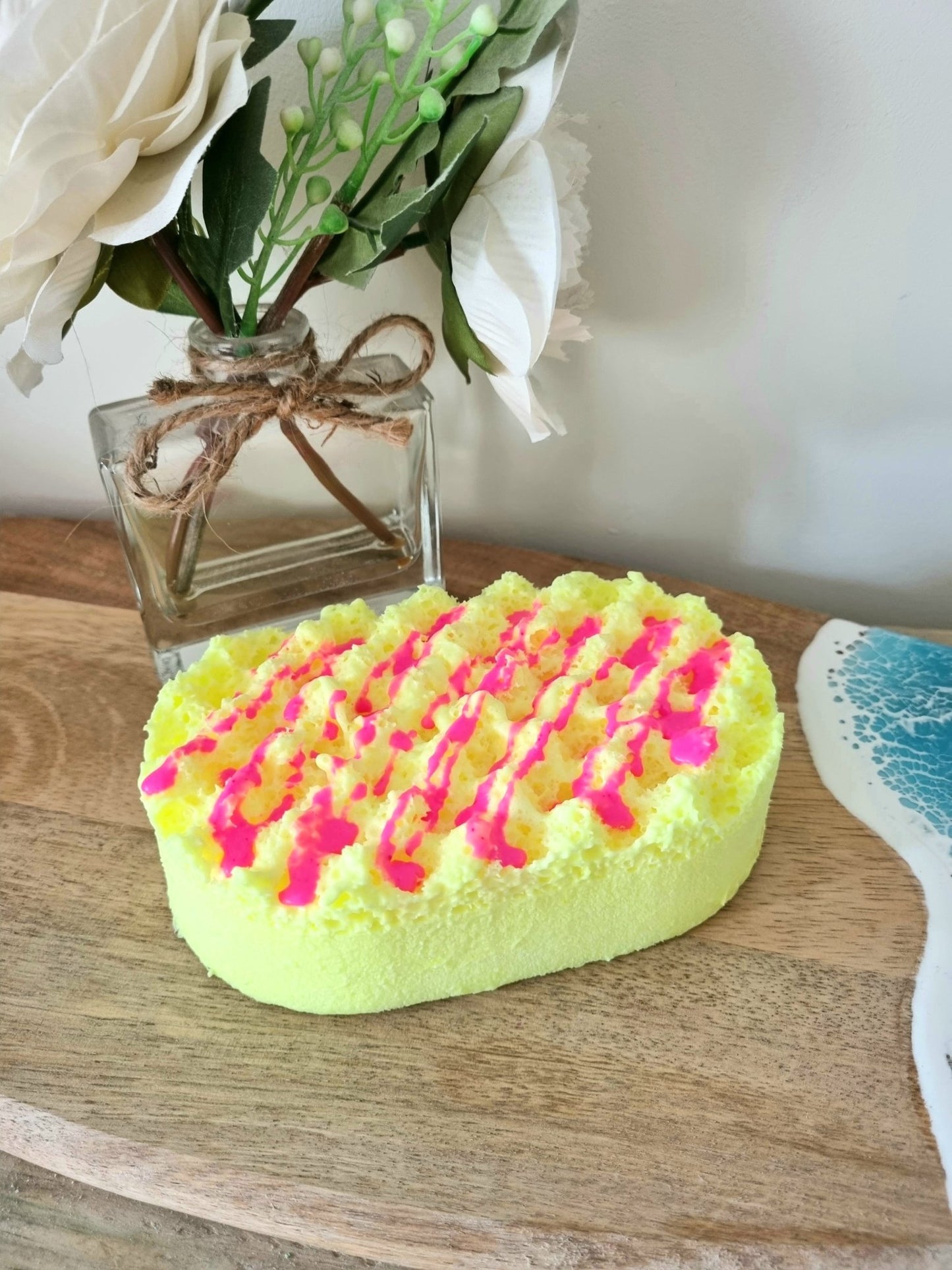 Citrus Burst Soap Infused Exfoliating Massage Sponge - Soap Sponge - Cottage Fresh Scents