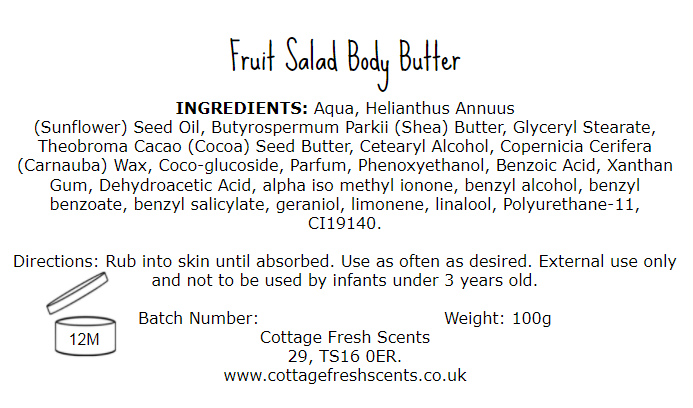 Fruit Salad Luxury Whipped Body Butter Mousse - Body Butter - Cottage Fresh Scents