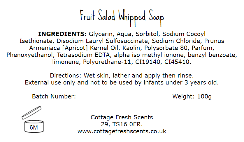 Fruit Salad Whipped Soap - Whipped Soap - Cottage Fresh Scents