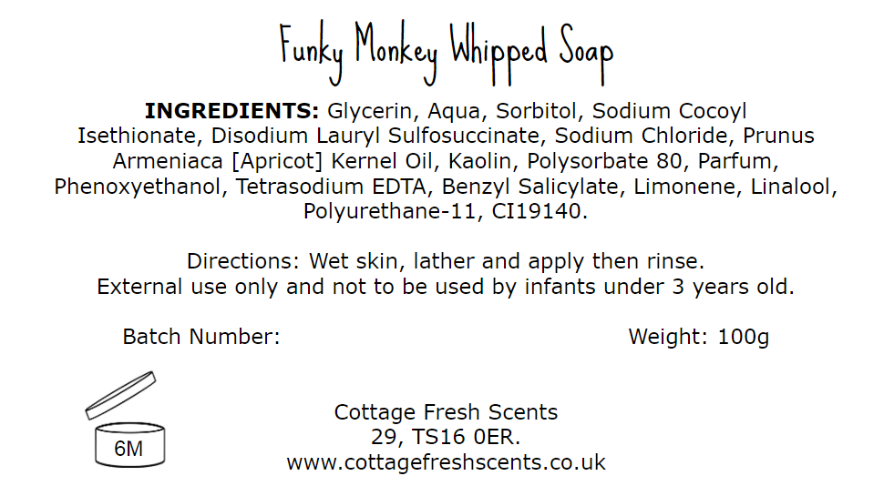 Funky Monkey Whipped Soap - Whipped Soap - Cottage Fresh Scents