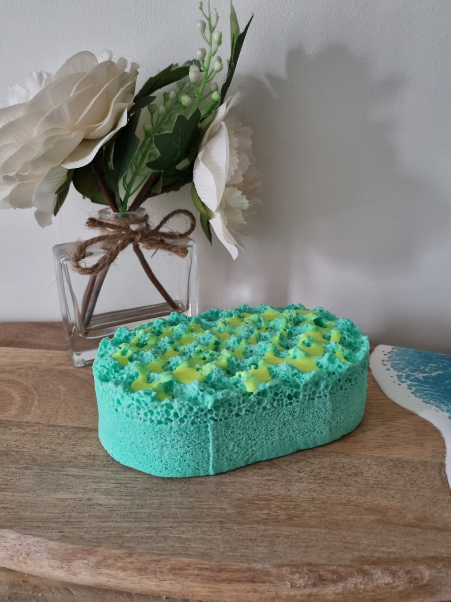 Pacific Coconut Soap Infused Exfoliating Massage Sponge - Soap Sponge - Cottage Fresh Scents