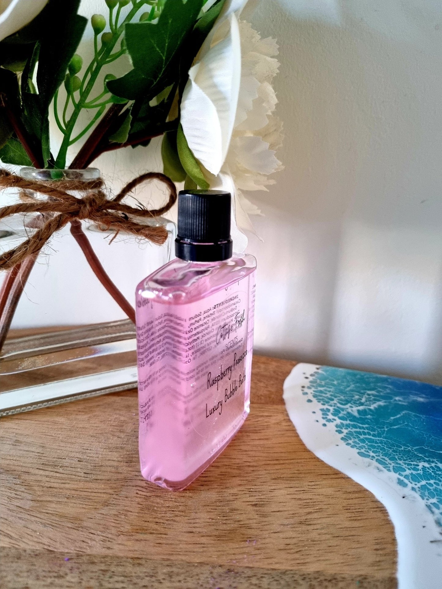 Raspberry Fizz Luxury Bubble Bath - Bubble Bath - Cottage Fresh Scents