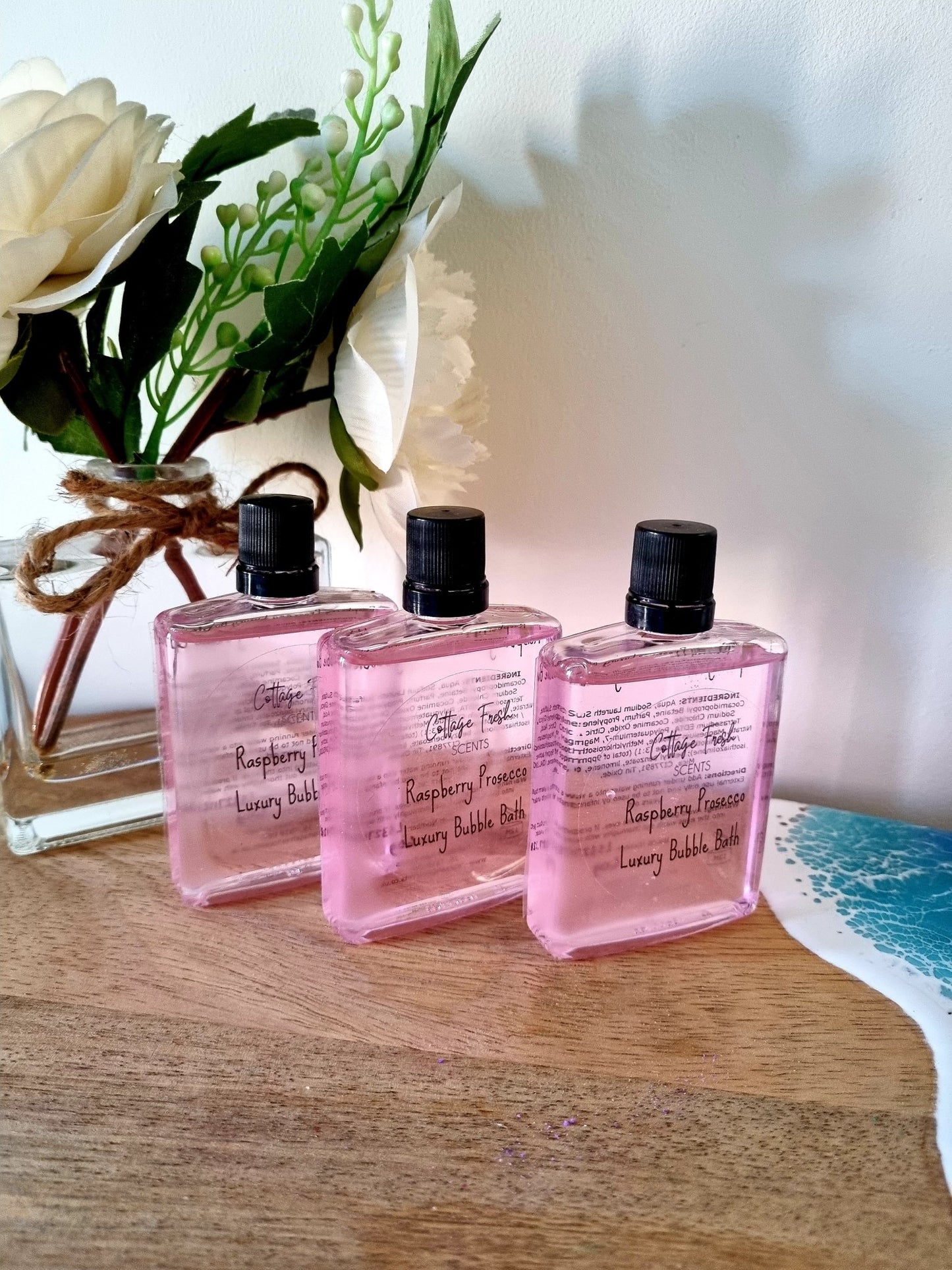 Raspberry Fizz Luxury Bubble Bath - Bubble Bath - Cottage Fresh Scents