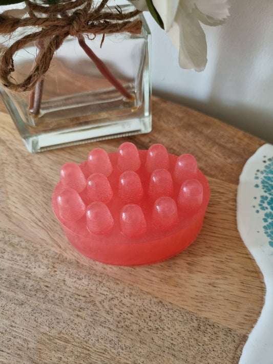 Raspberry Fizz Massage Soap Bar - Massage Soap Bar - Cottage Fresh Scents