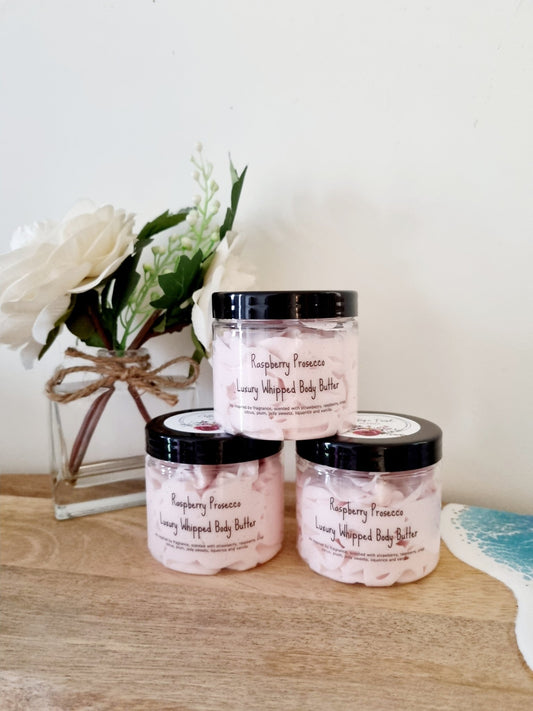 Raspberry Prosecco Luxury Whipped Body Butter - Body Butter - Cottage Fresh Scents
