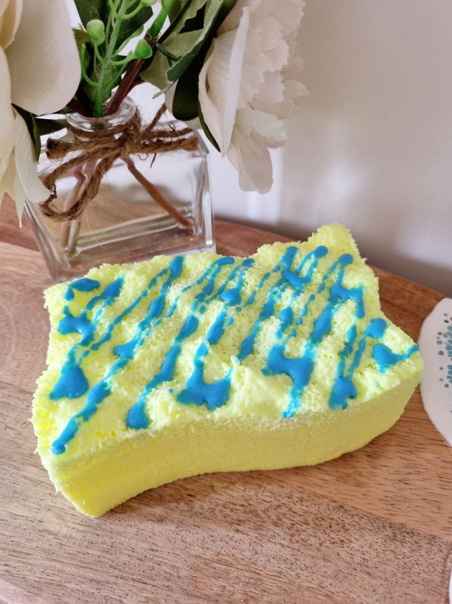 REDUCED TO CLEAR - Wavy Soap Infused Exfoliating Massage Sponge - Soap Sponge - Cottage Fresh Scents