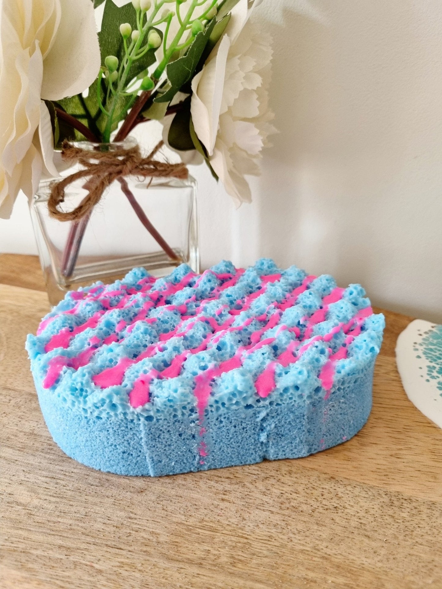 REDUCED TO CLEAR - "Whoopsie" Imperfect Soap Infused Exfoliating Massage Sponge - Soap Sponge - Cottage Fresh Scents