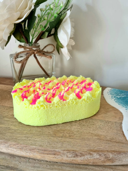 REDUCED TO CLEAR - "Whoopsie" Imperfect Soap Infused Exfoliating Massage Sponge - Soap Sponge - Cottage Fresh Scents