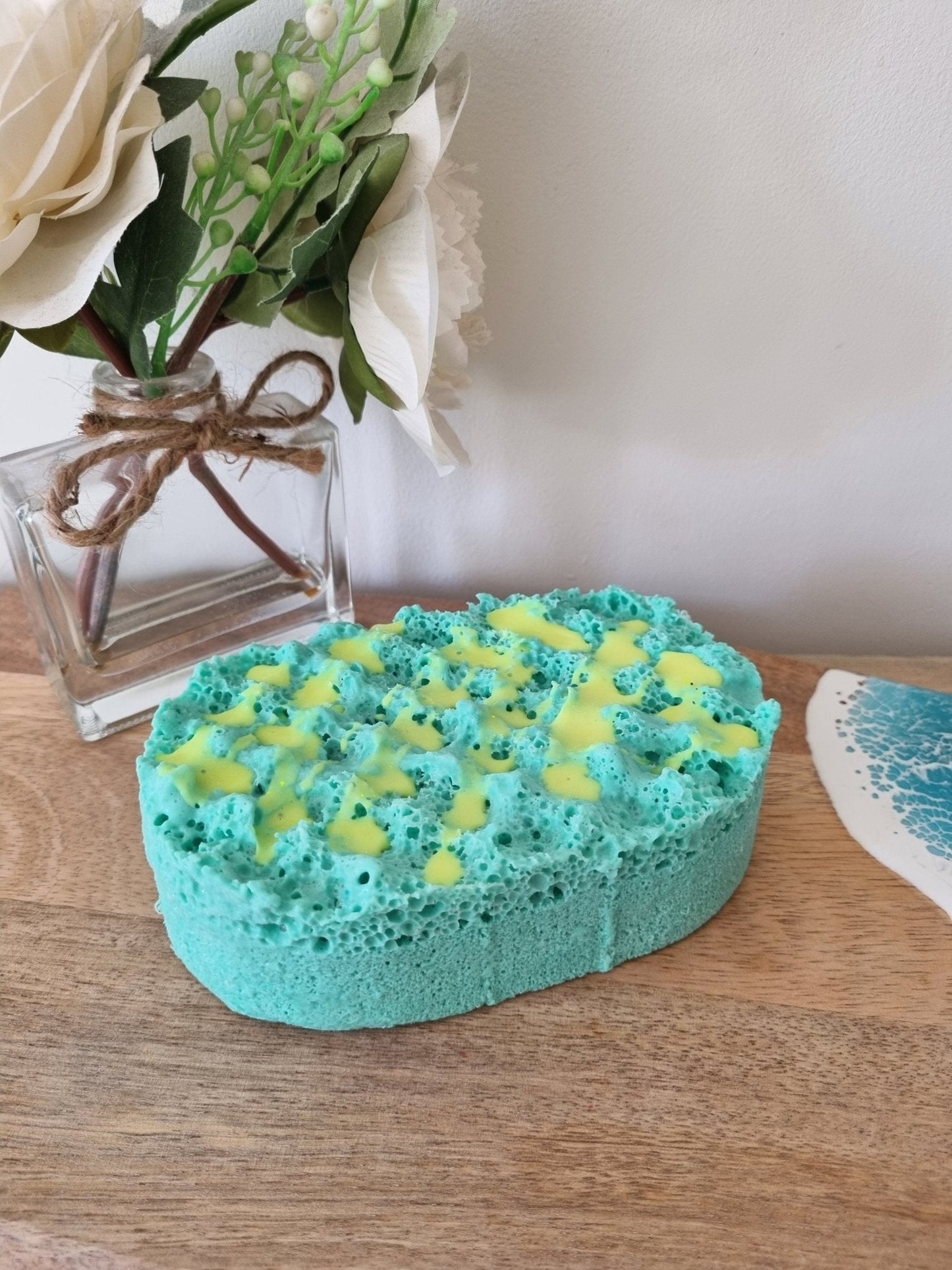 REDUCED TO CLEAR - "Whoopsie" Imperfect Soap Infused Exfoliating Massage Sponge - Soap Sponge - Cottage Fresh Scents