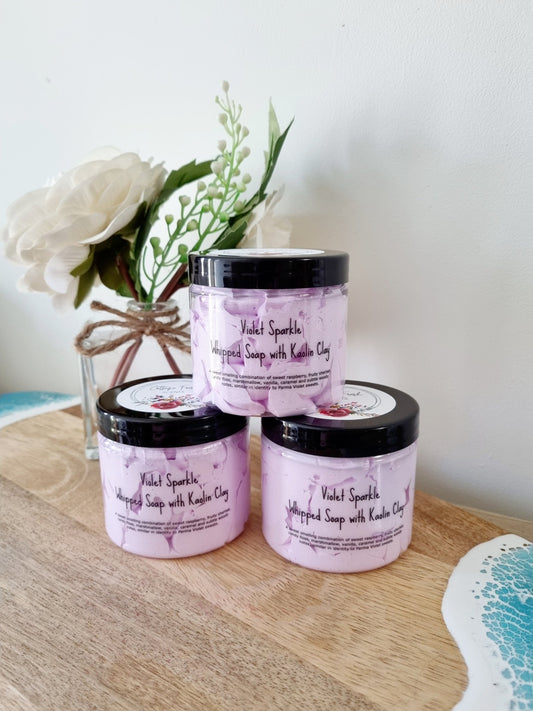 Violet Sparkle Whipped Soap - Whipped Soap - Cottage Fresh Scents