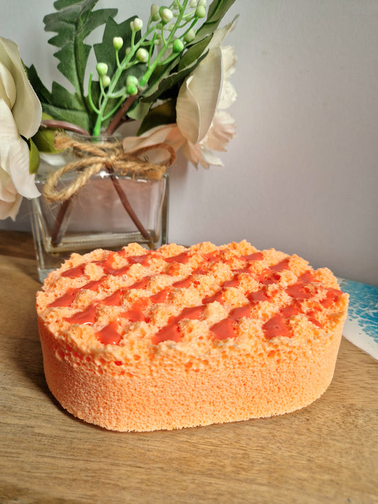 Lemon, Black Pepper & Cedarwood Soap Infused Exfoliating Massage Sponge