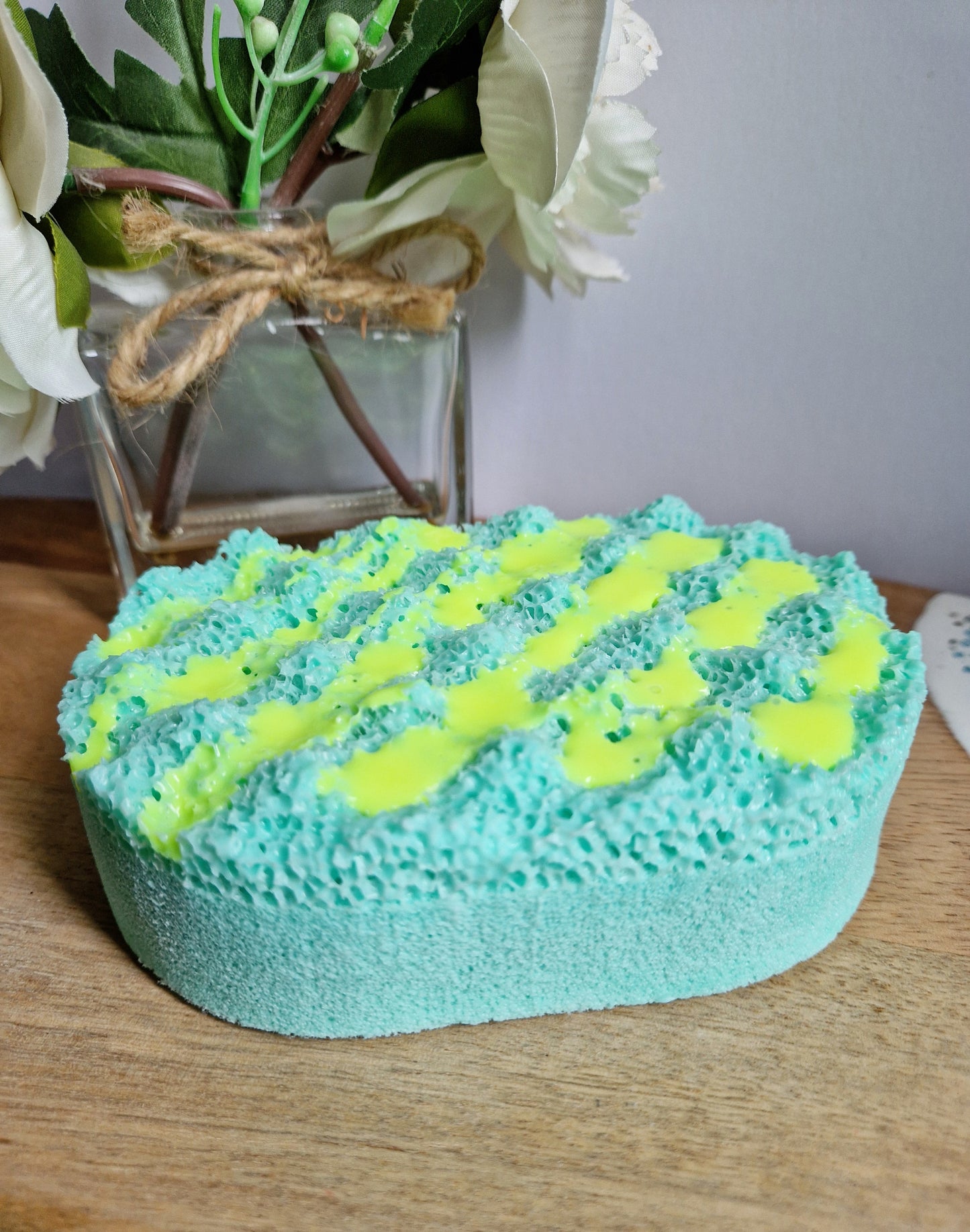 Citronella, Eucalyptus, Lemongrass & Peppermint Soap Infused Exfoliating Massage Sponge