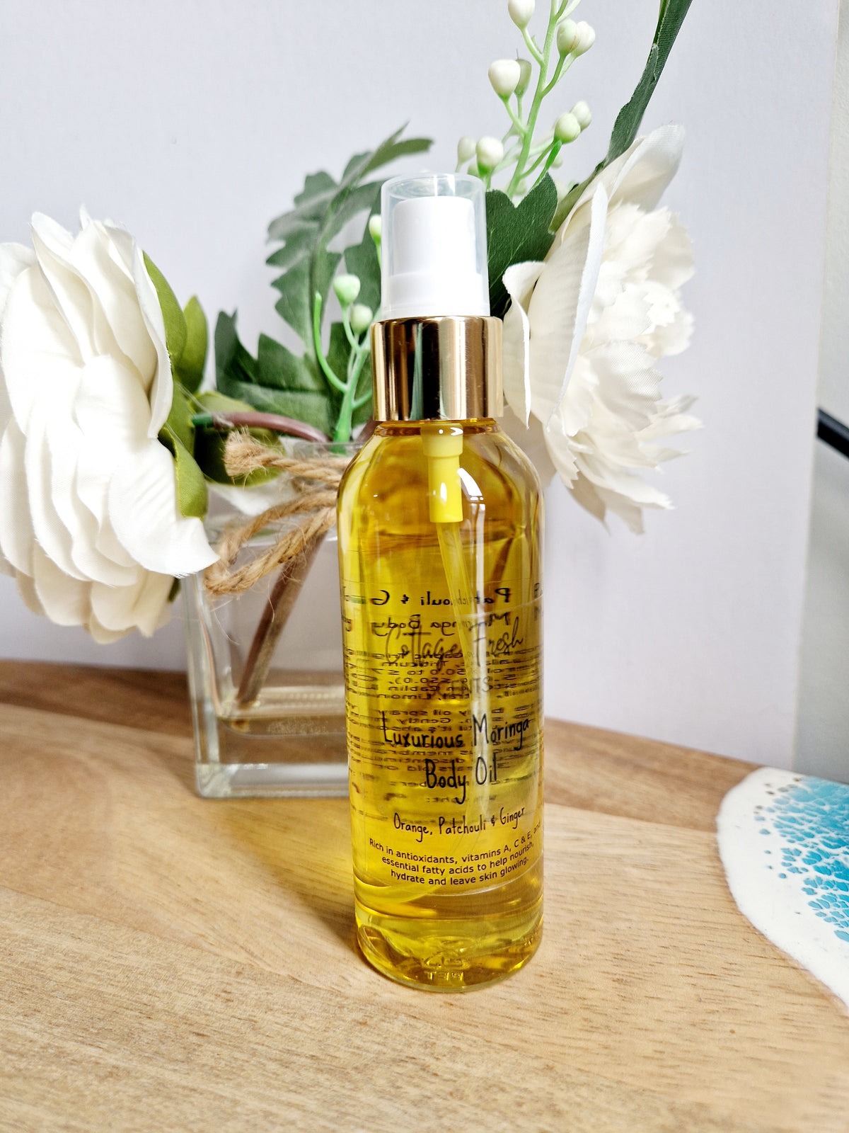 Natural Vegan - Luxurious Moringa Body Oil: Orange, Patchouli & Ginger Scented