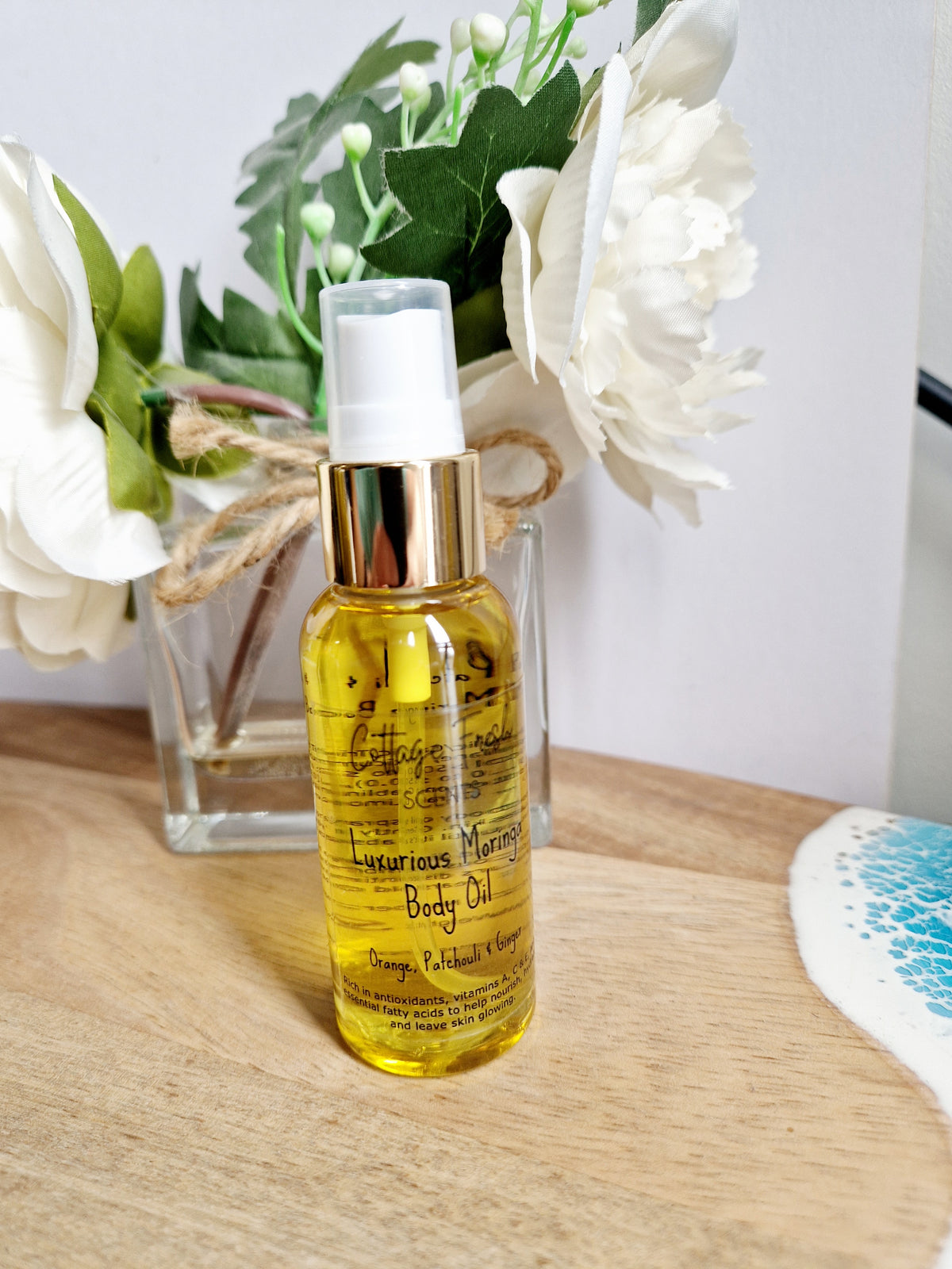 Natural Vegan - Luxurious Moringa Body Oil: Orange, Patchouli & Ginger Scented