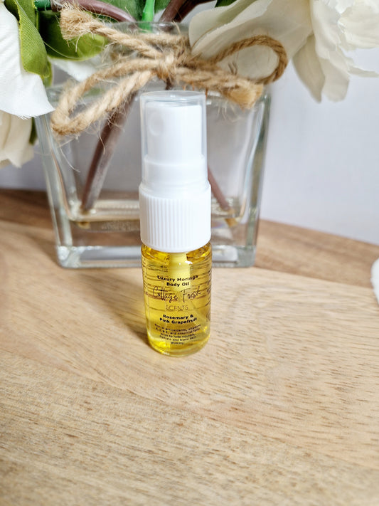 Natural Vegan - Luxurious Moringa Body Oil: Rosemary & Pink Grapefruit Scented
