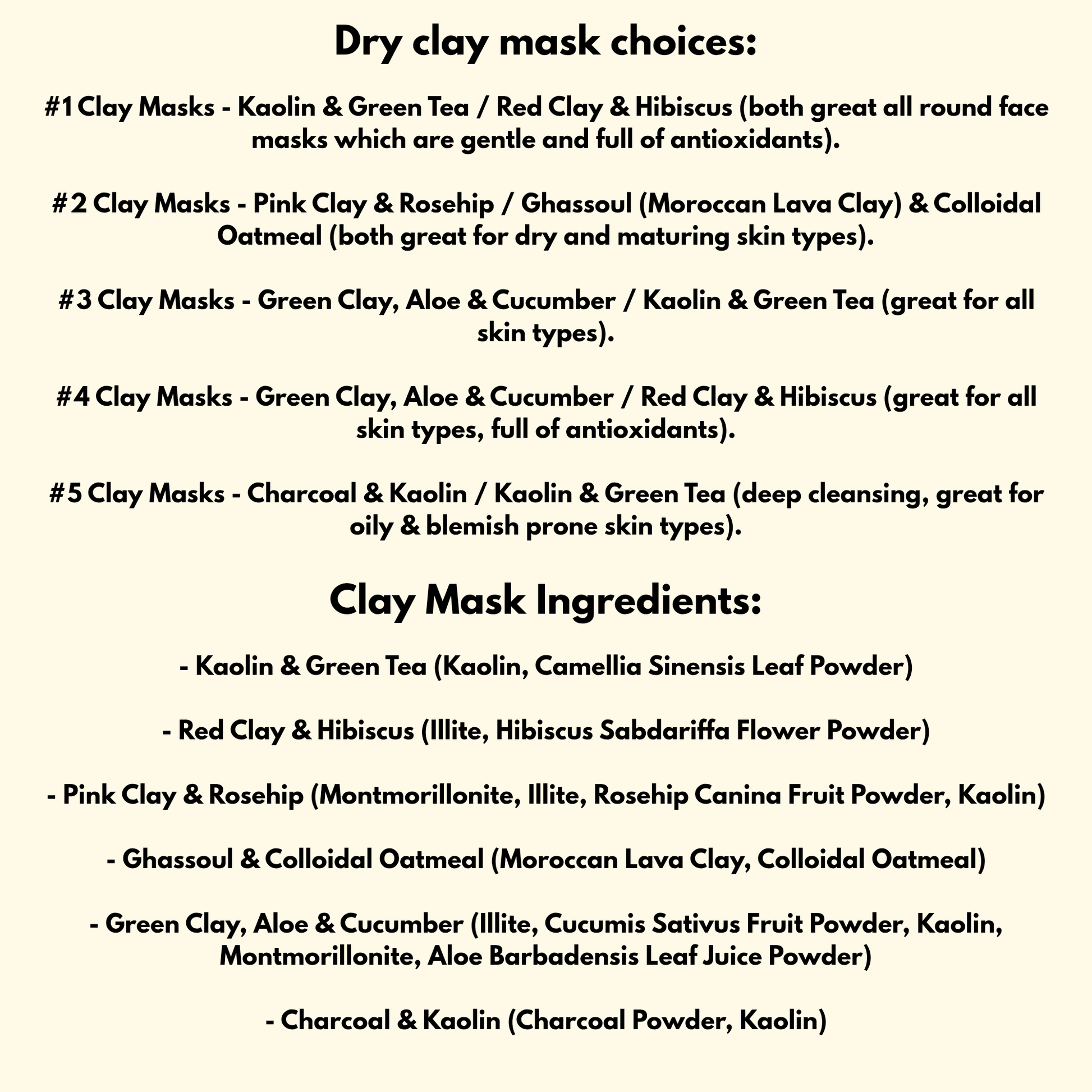 Clay Face Mask Gift Set, Natural Vegan Skincare - Gift Set - Cottage Fresh Scents
