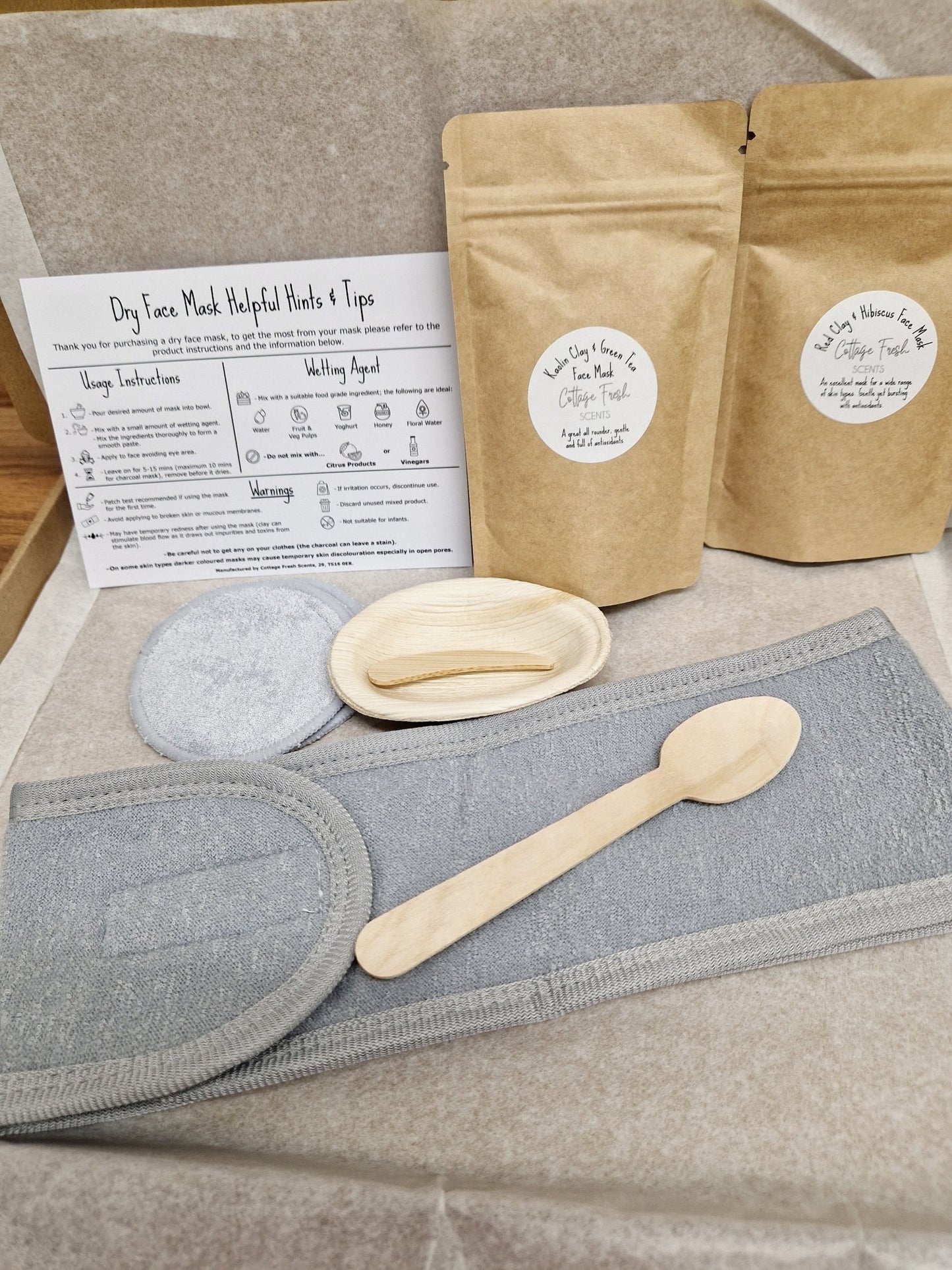 Clay Face Mask Gift Set, Natural Vegan Skincare - Gift Set - Cottage Fresh Scents