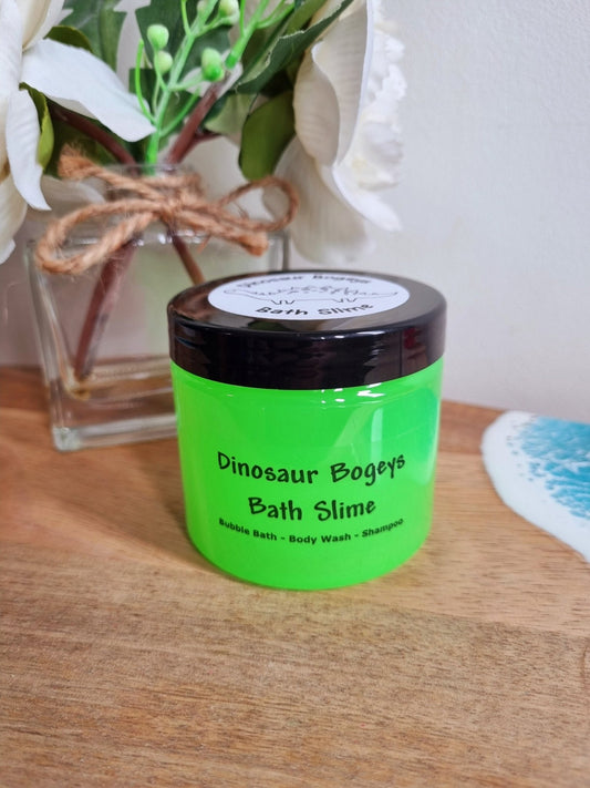 Dinosaur Bogeys Bubble Bath Slime, Raspberry Fizz Scented - Bubble Bath - Cottage Fresh Scents