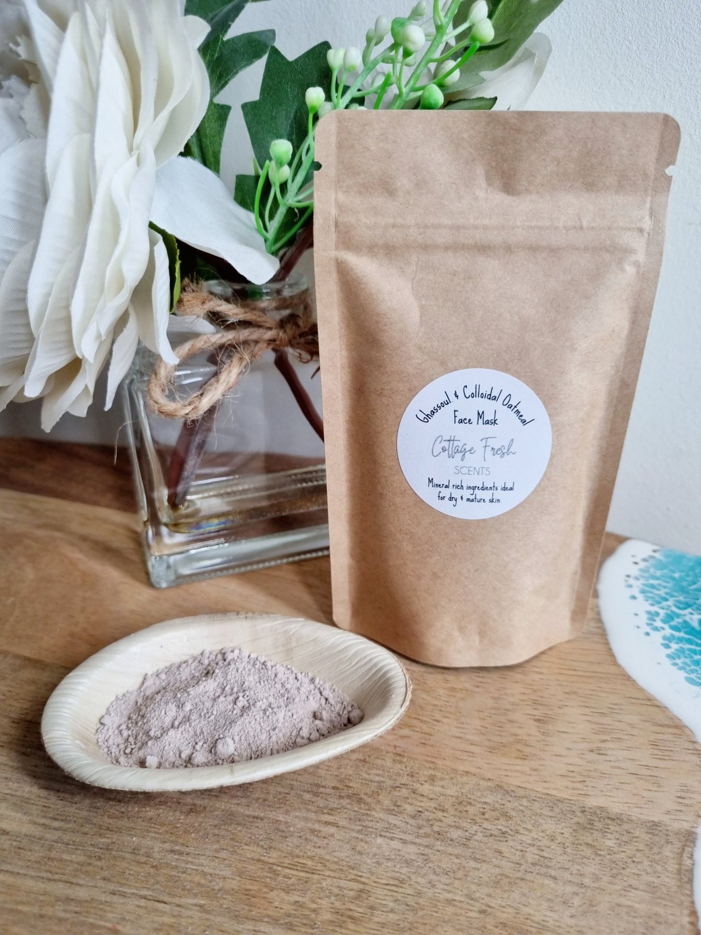 Ghassoul & Colloidal Oatmeal Luxurious Dry Clay Face Mask - Dry Clay Face Mask - Cottage Fresh Scents