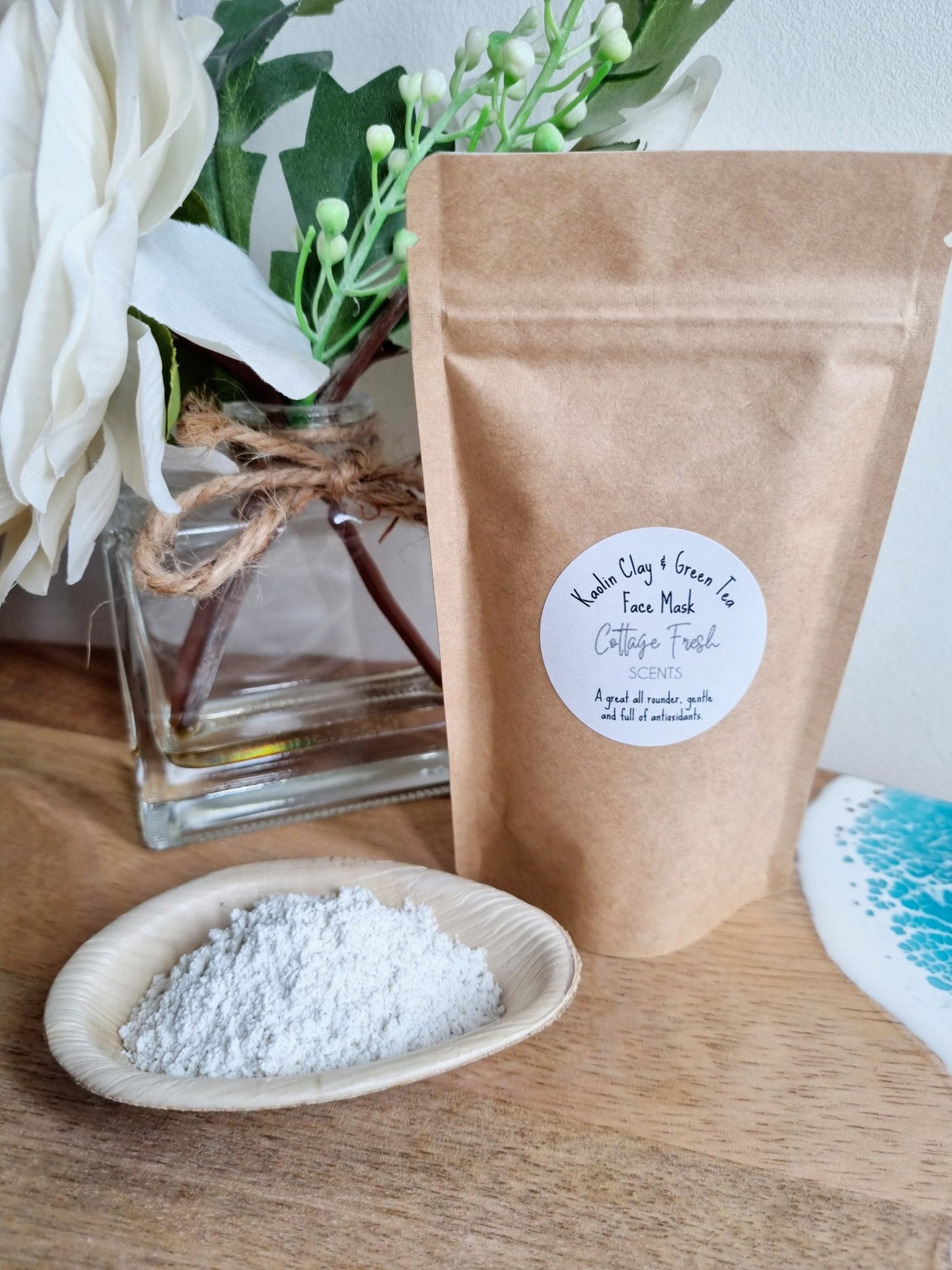 Kaolin & Green Tea Luxurious Dry Clay Face Mask - Dry Clay Face Mask - Cottage Fresh Scents