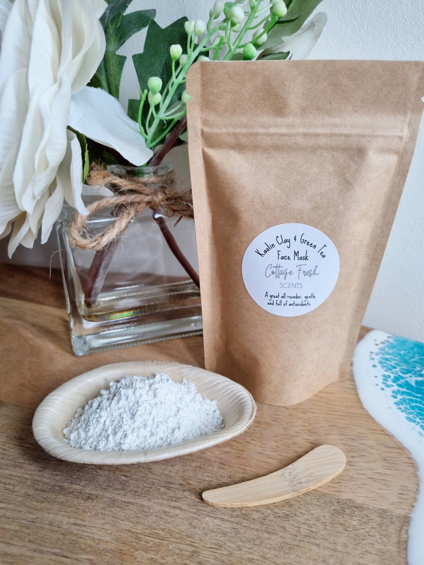 Kaolin & Green Tea Luxurious Dry Clay Face Mask - Dry Clay Face Mask - Cottage Fresh Scents