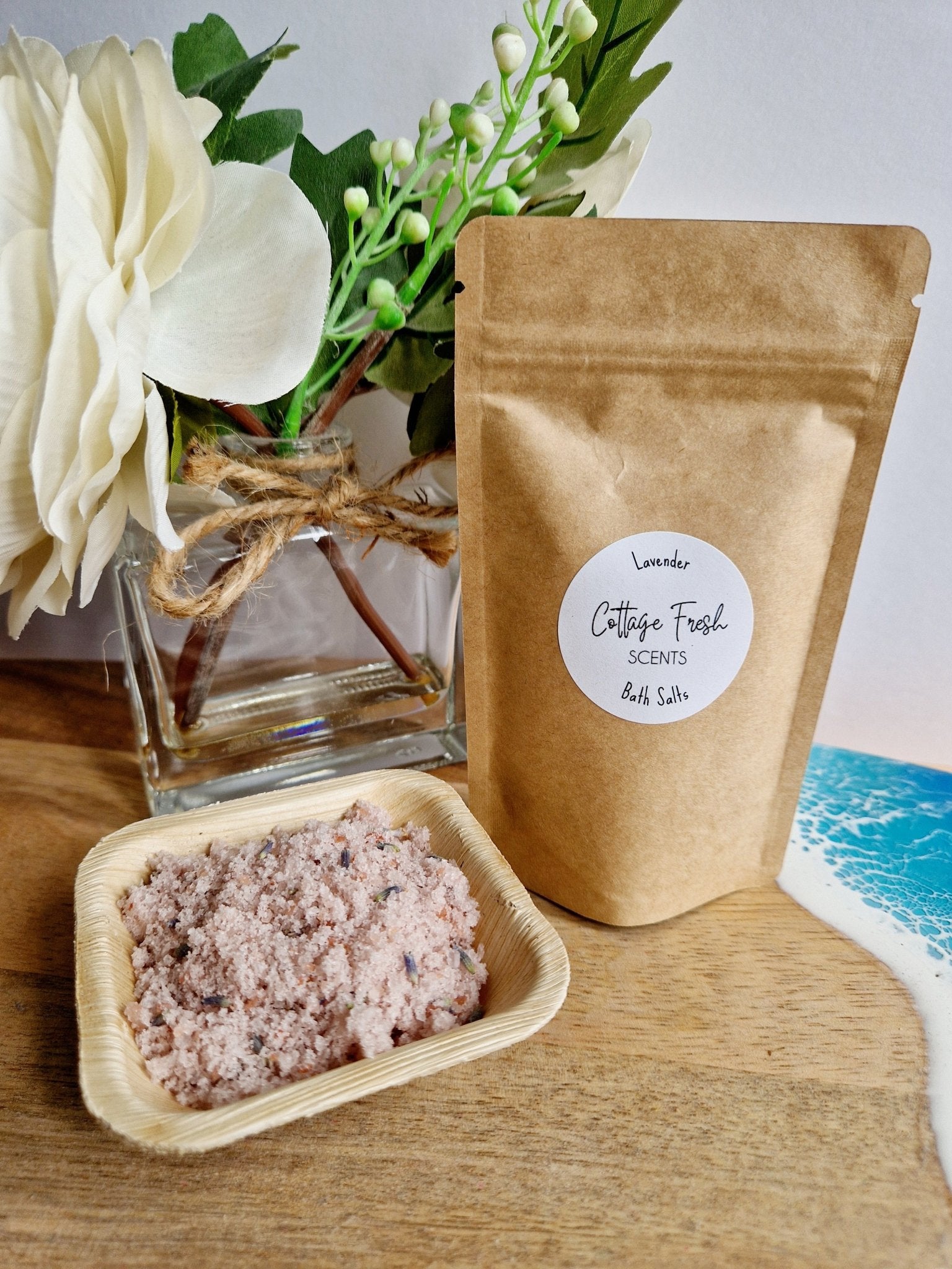 Lavender Bath Salts - Vegan Self Care Gift - Bath Salts - Cottage Fresh Scents