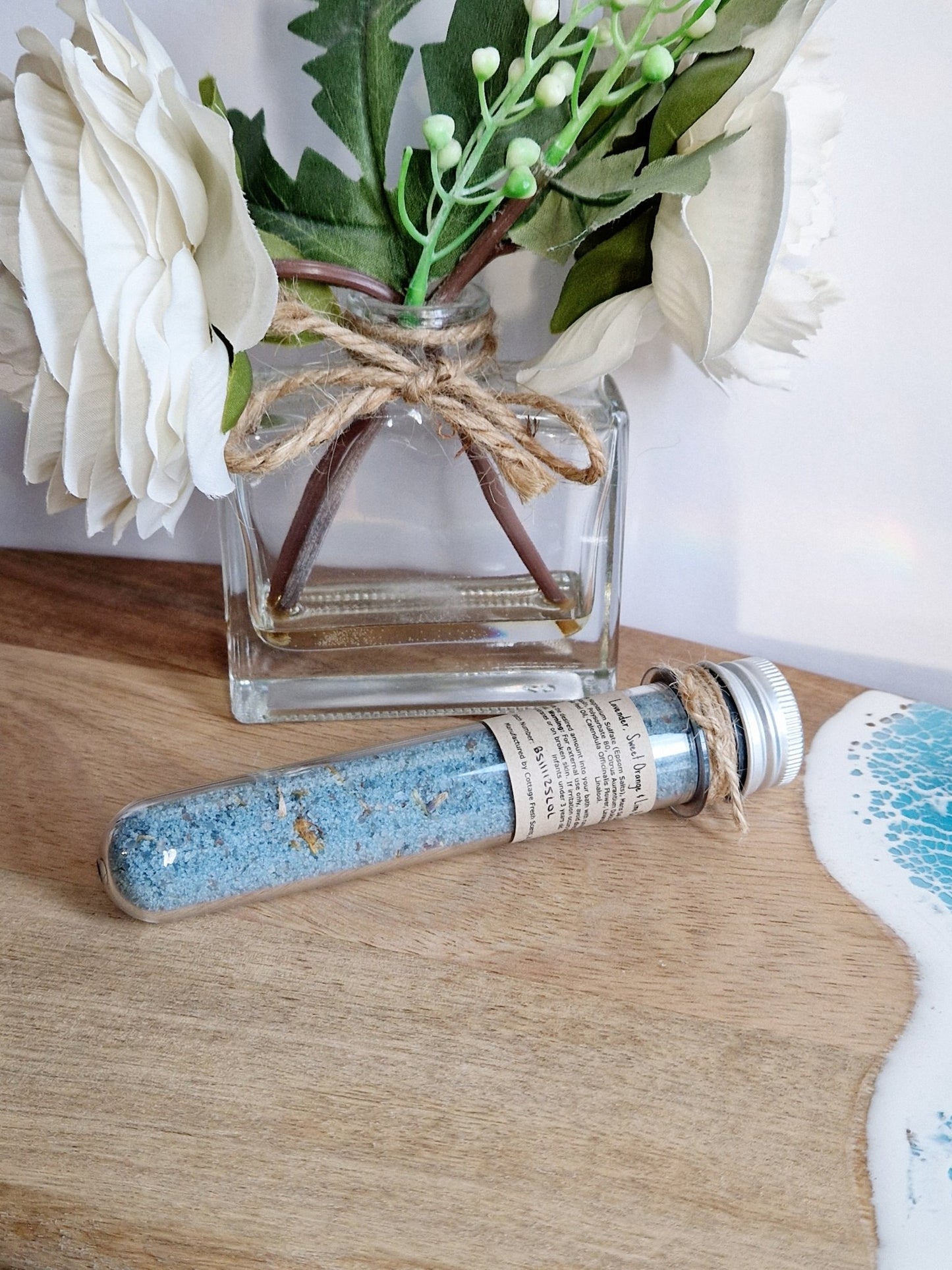 Lavender, Sweet Orange & Lime Bath Salts - Vegan Self - Care Gift - Bath Salts - Cottage Fresh Scents