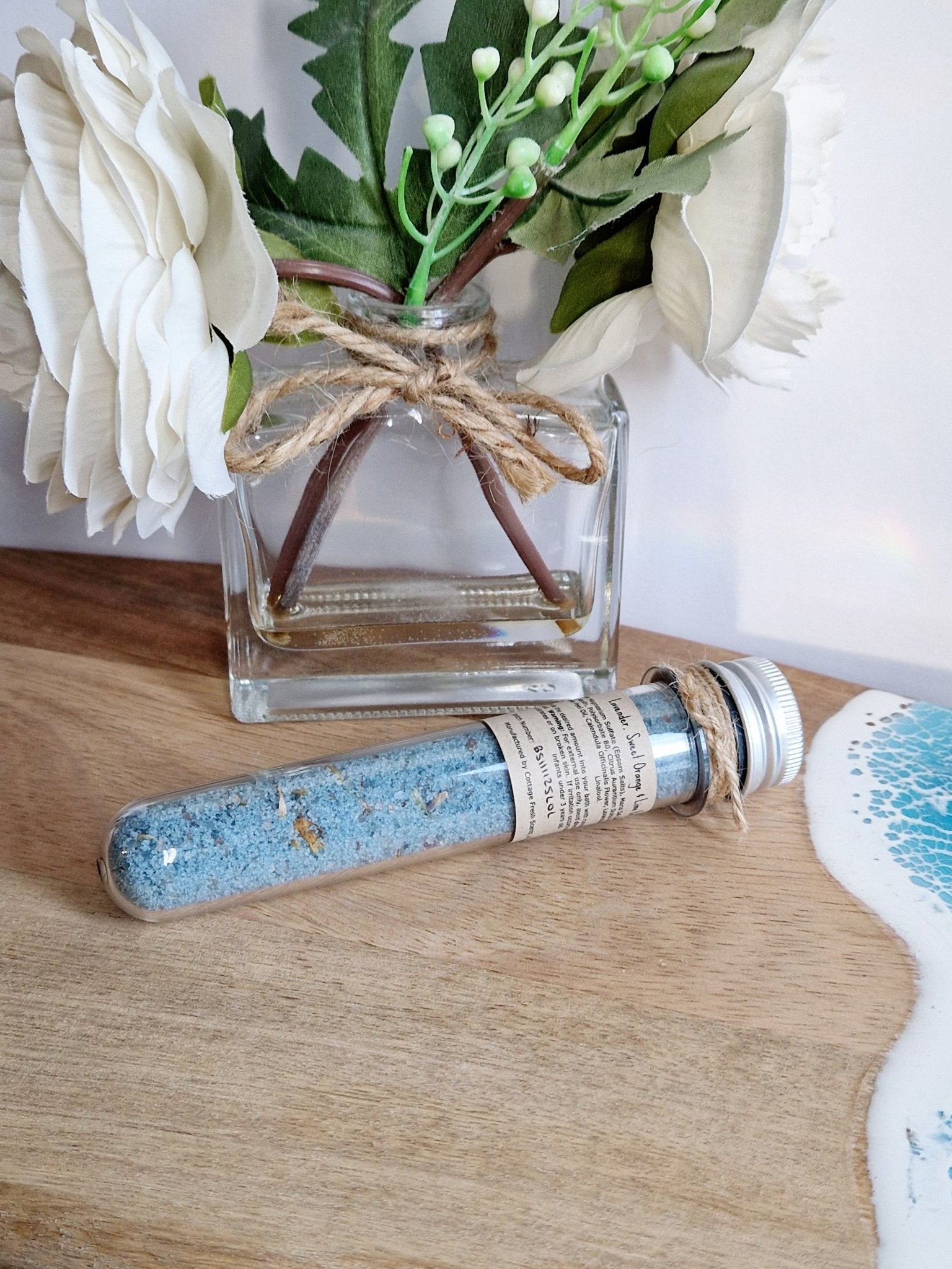 Lavender, Sweet Orange & Lime Bath Salts - Vegan Self - Care Gift - Bath Salts - Cottage Fresh Scents