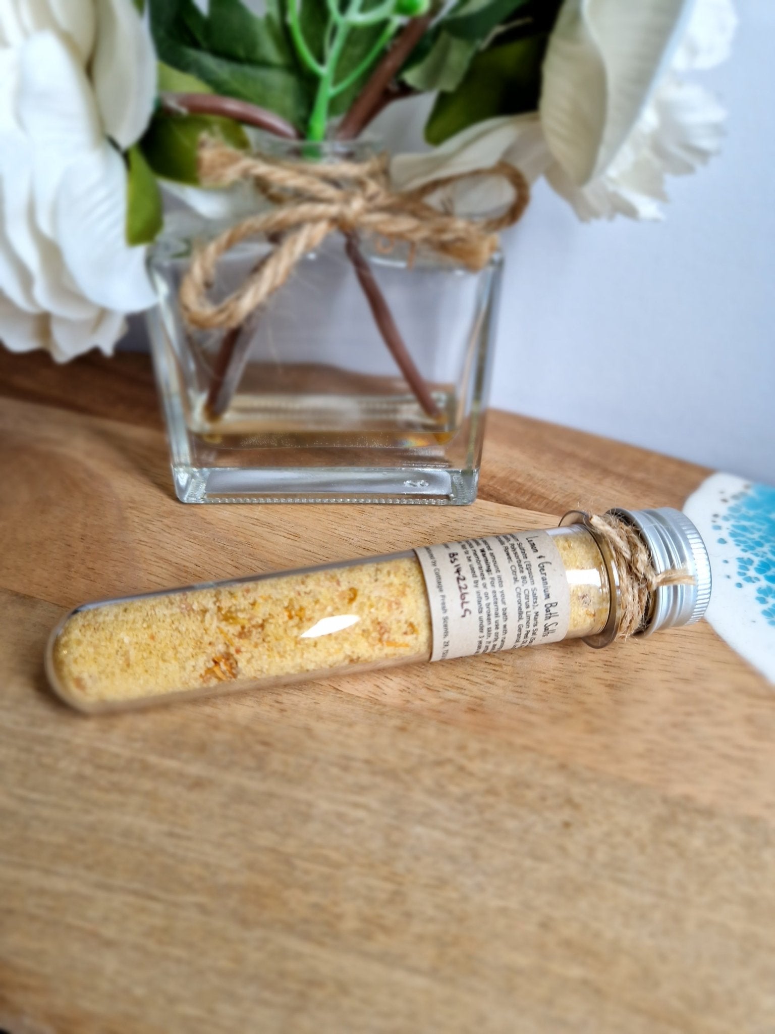 Lemon & Geranium Bath Salts - Vegan Self Care Gift - Bath Salts - Cottage Fresh Scents