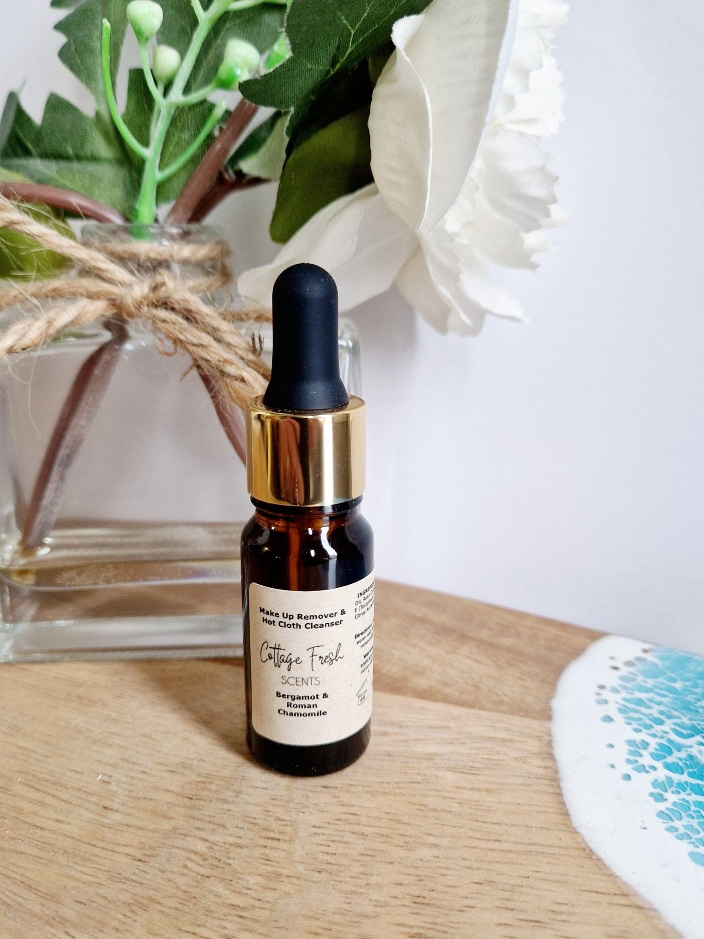 Natural Vegan - Hot Cloth Facial Cleanser and Make Up Remover: Bergamot & Roman Chamomile Scented - Make Up Remover / Cleanser - Cottage Fresh Scents