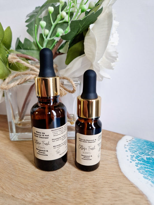 Natural Vegan - Hot Cloth Facial Cleanser and Make Up Remover: Bergamot & Roman Chamomile Scented - Make Up Remover / Cleanser - Cottage Fresh Scents