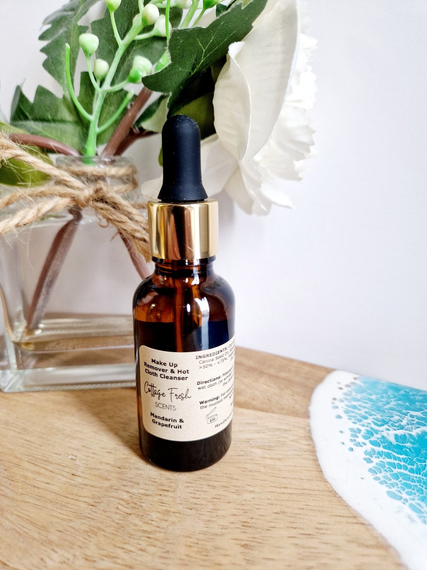 Natural Vegan - Hot Cloth Facial Cleanser and Make Up Remover: Mandarin & Grapefruit Scented - Make Up Remover / Cleanser - Cottage Fresh Scents