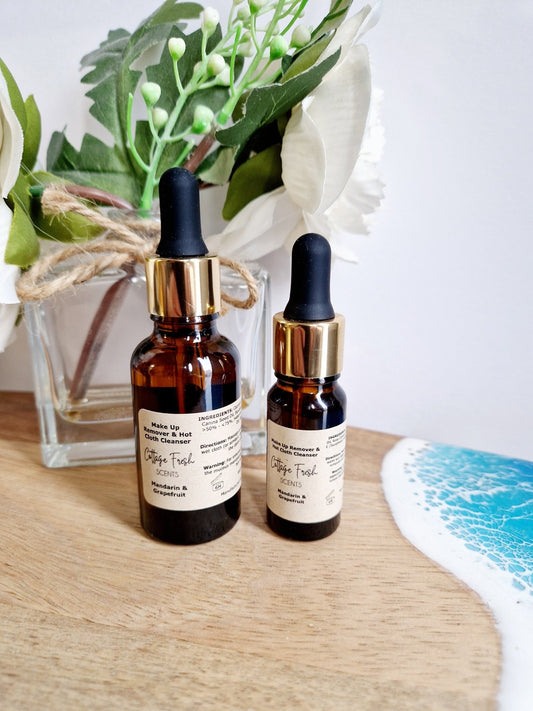 Natural Vegan - Hot Cloth Facial Cleanser and Make Up Remover: Mandarin & Grapefruit Scented - Make Up Remover / Cleanser - Cottage Fresh Scents