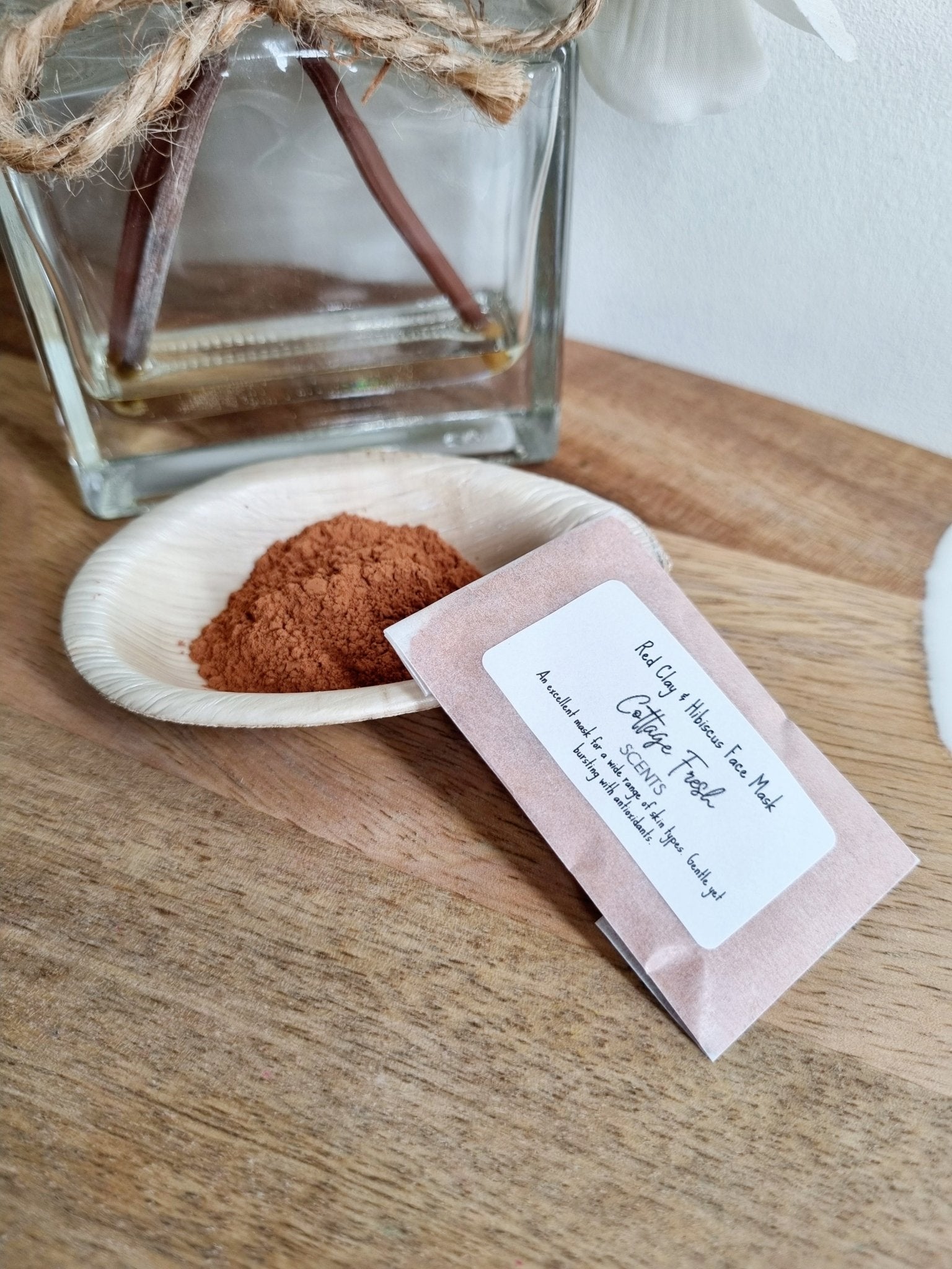 Red Clay & Hibiscus Luxurious Dry Clay Face Mask - Dry Clay Face Mask - Cottage Fresh Scents