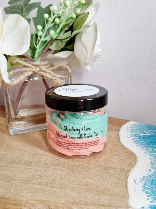 Strawberry & Lime Whipped Soap - Whipped Soap - Cottage Fresh Scents