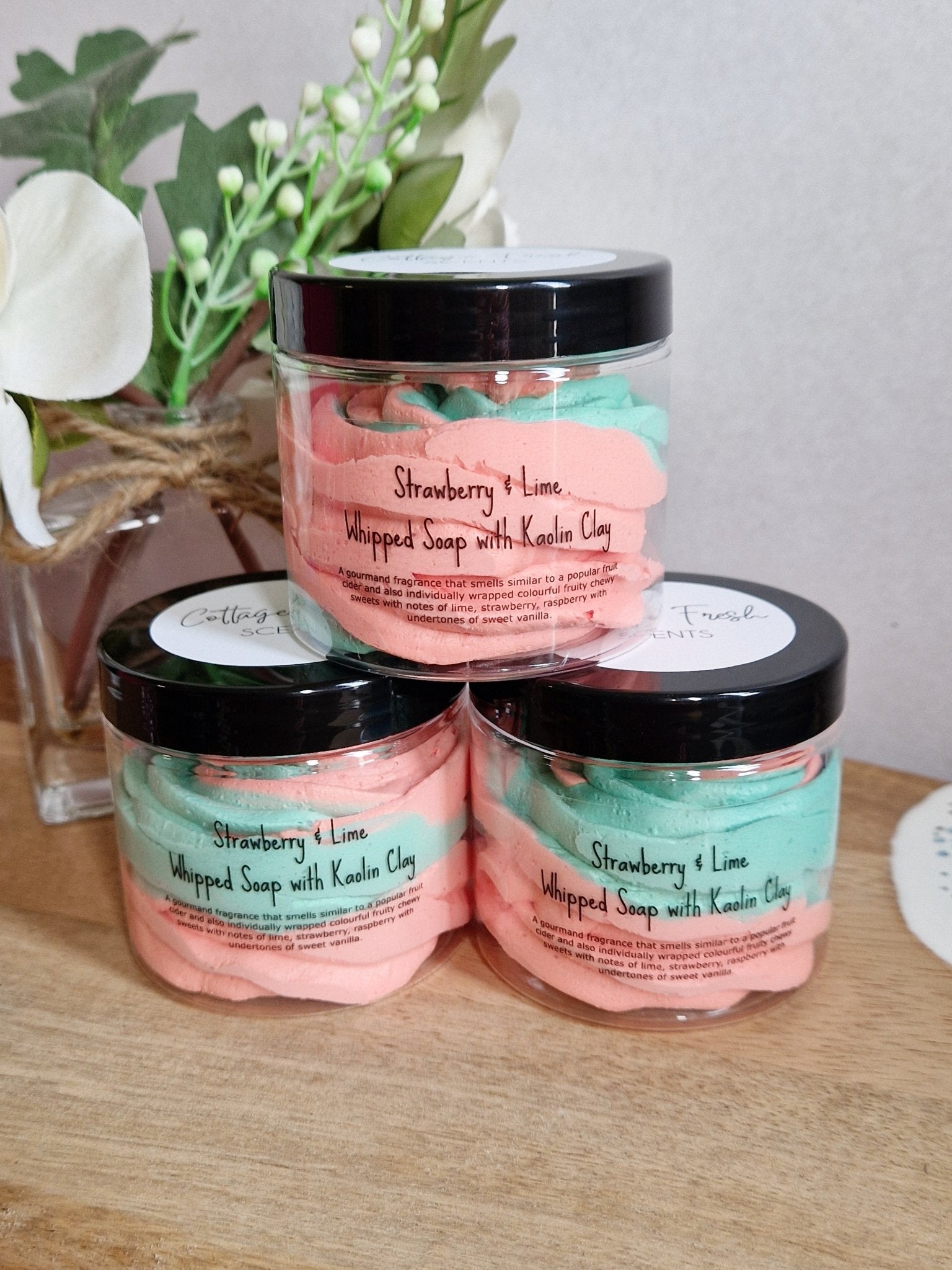 Strawberry & Lime Whipped Soap - Whipped Soap - Cottage Fresh Scents